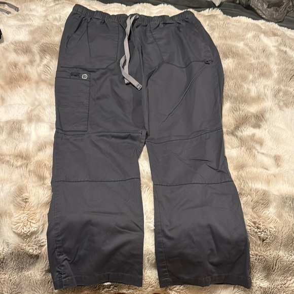 Bundle of Scrub Pants in Burgundy, Black, Blue, and Gray - Picture 2 of 6